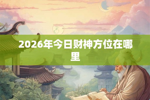 2026年今日财神方位在哪里 2026年今日财神方位在哪里