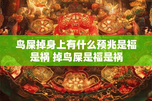 鸟屎掉身上有什么预兆是福是祸 掉鸟屎是福是祸