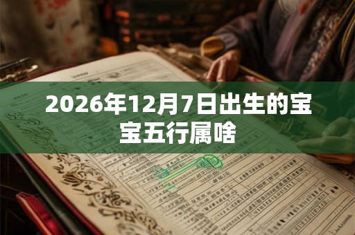 2026年12月7日出生的宝宝五行属啥