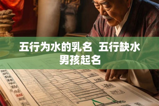 五行为水的乳名  五行缺水男孩起名