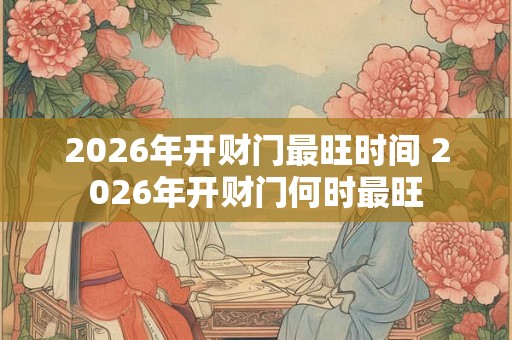 2026年开财门最旺时间 2026年开财门何时最旺