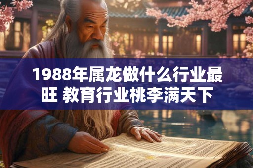 1988年属龙做什么行业最旺 教育行业桃李满天下