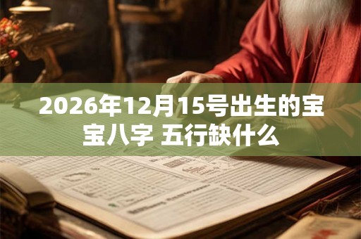 2026年12月15号出生的宝宝八字 五行缺什么 2026年12月15号出生的宝宝八字 五行缺什么
