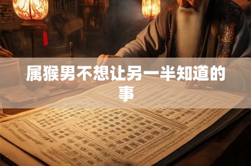 属猴男不想让另一半知道的事