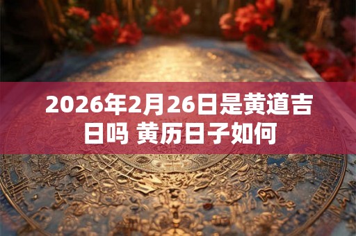 2026年2月26日是黄道吉日吗 黄历日子如何