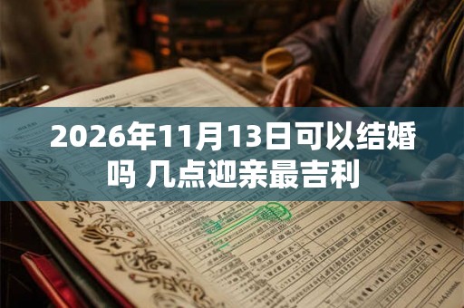 2026年11月13日可以结婚吗 几点迎亲最吉利