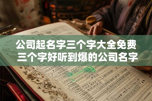 公司起名字三个字大全免费 三个字好听到爆的公司名字 公司起名字三个字大全免费 三个字好听到爆的公司名字
