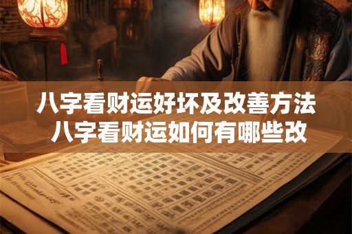 八字看财运好坏及改善方法 八字看财运如何有哪些改善方法