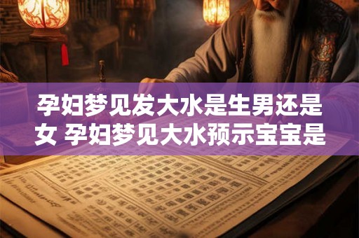 孕妇梦见发大水是生男还是女 孕妇梦见大水预示宝宝是男孩还是女孩 孕妇梦见发大水是生男还是女 孕妇梦见大水预示宝宝是男孩还是女孩