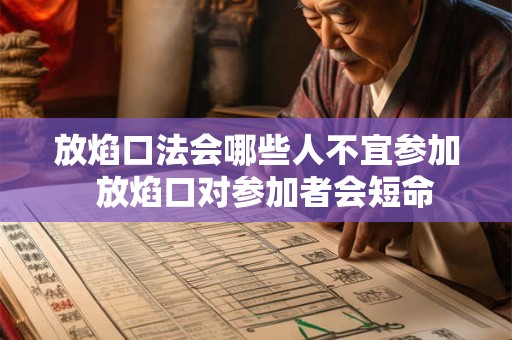 放焰口法会哪些人不宜参加  放焰口对参加者会短命