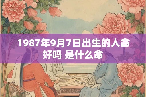 1987年9月7日出生的人命好吗 是什么命