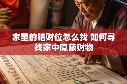 家里的暗财位怎么找 如何寻找家中隐蔽财物 家里的暗财位怎么找 如何寻找家中隐蔽财物