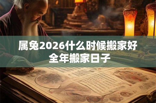 属兔2026什么时候搬家好 全年搬家日子