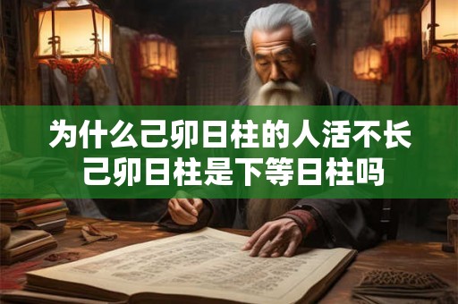 为什么己卯日柱的人活不长 己卯日柱是下等日柱吗