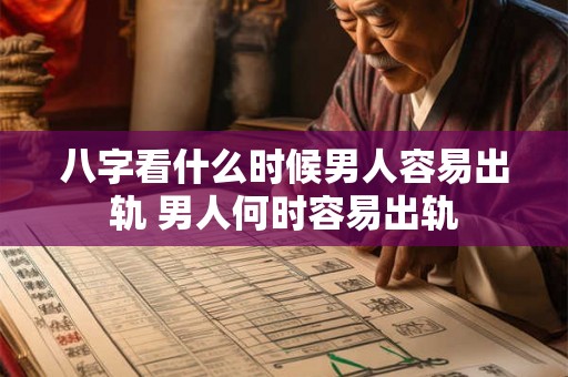 八字看什么时候男人容易出轨 男人何时容易出轨