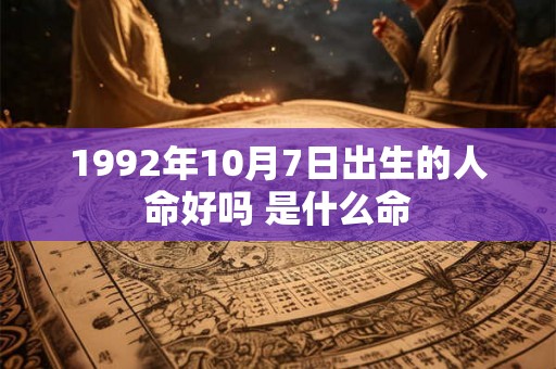 1992年10月7日出生的人命好吗 是什么命 1992年10月7日出生的人命好吗 是什么命