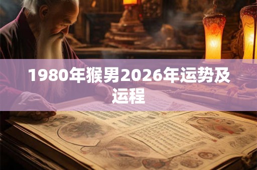 1980年猴男2026年运势及运程 1980年猴男2026年运势及运程