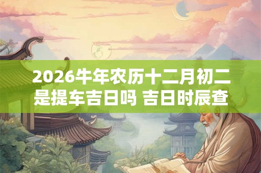2026牛年农历十二月初二是提车吉日吗 吉日时辰查询