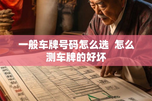 一般车牌号码怎么选 怎么测车牌的好坏 一般车牌号码怎么选 怎么测车牌的好坏