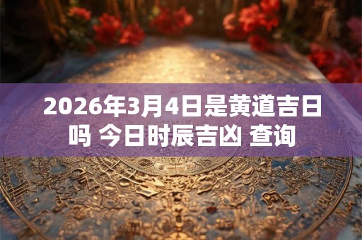 2026年3月4日是黄道吉日吗 今日时辰吉凶 查询