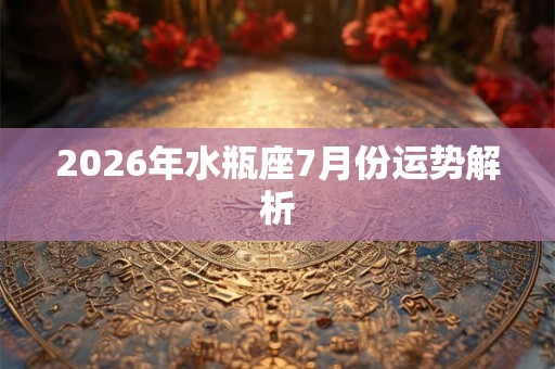 2026年水瓶座7月份运势解析 2026年水瓶座7月份运势解析