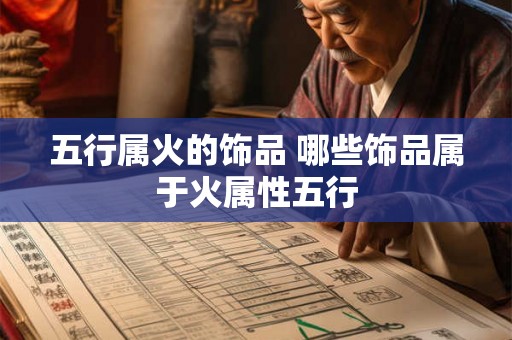 五行属火的饰品 哪些饰品属于火属性五行