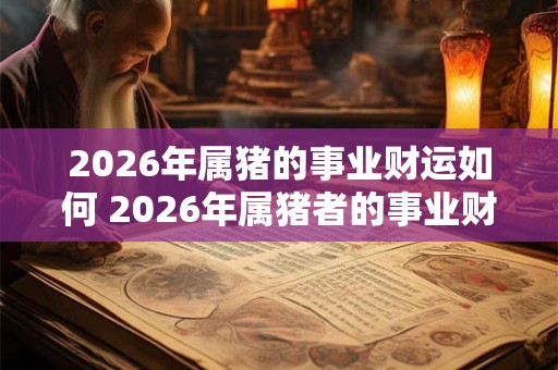 2026年属猪的事业财运如何 2026年属猪者的事业财运如何 2026年属猪的事业财运如何 2026年属猪者的事业财运如何