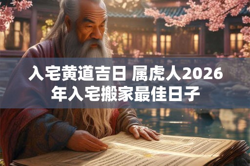 入宅黄道吉日 属虎人2026年入宅搬家最佳日子