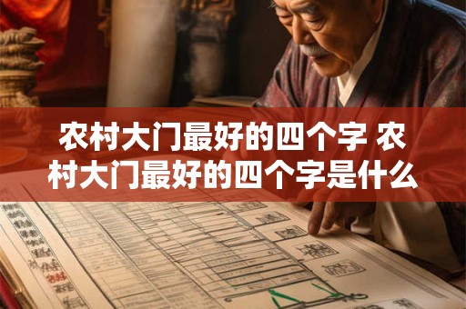 农村大门最好的四个字 农村大门最好的四个字是什么