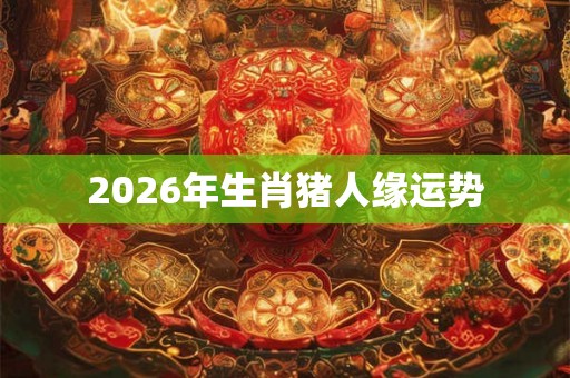 2026年生肖猪人缘运势