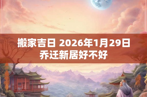 搬家吉日 2026年1月29日乔迁新居好不好