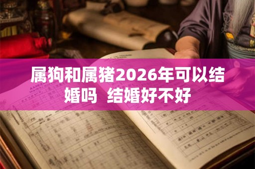属狗和属猪2026年可以结婚吗  结婚好不好