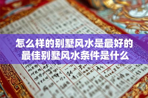 怎么样的别墅风水是最好的 最佳别墅风水条件是什么