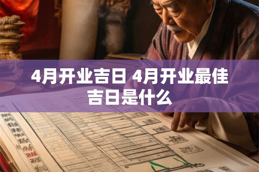 4月开业吉日 4月开业最佳吉日是什么