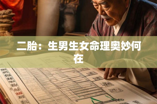 二胎：生男生女命理奥妙何在