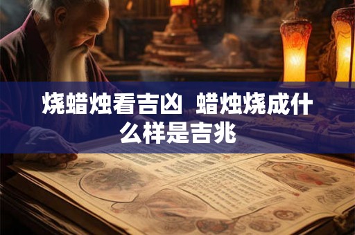 烧蜡烛看吉凶  蜡烛烧成什么样是吉兆