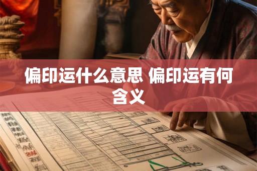 偏印运什么意思 偏印运有何含义