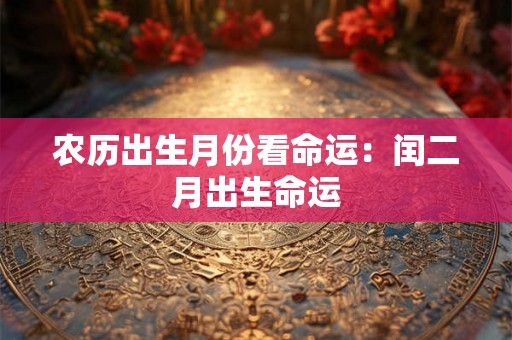 农历出生月份看命运：闰二月出生命运