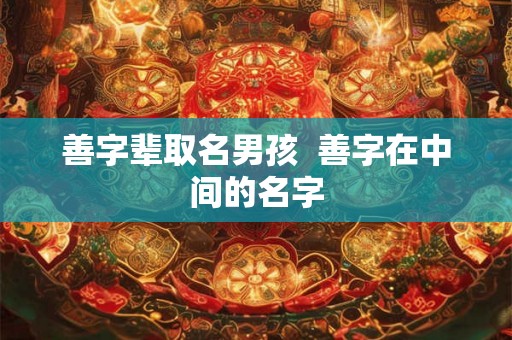 善字辈取名男孩 善字在中间的名字 善字辈取名男孩 善字在中间的名字