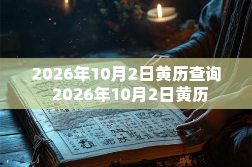2026年10月2日黄历查询  2026年10月2日黄历