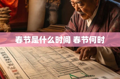 春节是什么时间 春节何时