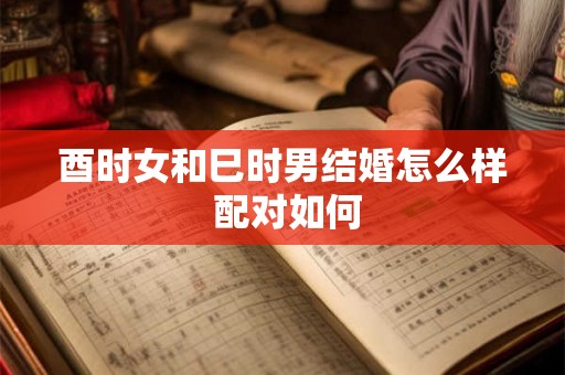 酉时女和巳时男结婚怎么样 配对如何