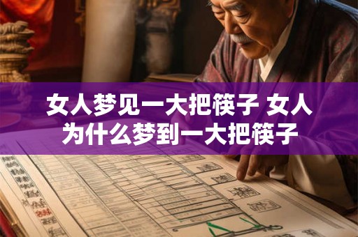 女人梦见一大把筷子 女人为什么梦到一大把筷子
