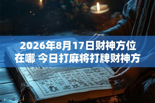 2026年8月17日财神方位在哪 今日打麻将打牌财神方位 2026年8月17日财神方位在哪 今日打麻将打牌财神方位