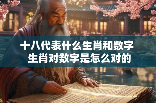 十八代表什么生肖和数字  生肖对数字是怎么对的