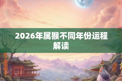 2026年属猴不同年份运程解读 2026年属猴不同年份运程解读
