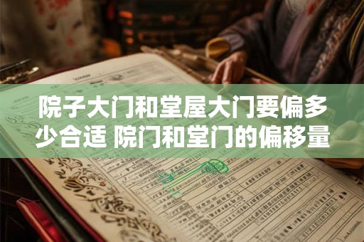 院子大门和堂屋大门要偏多少合适 院门和堂门的偏移量要多少合适