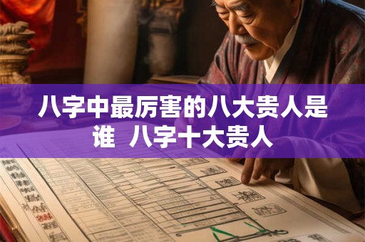 八字中最厉害的八大贵人是谁  八字十大贵人