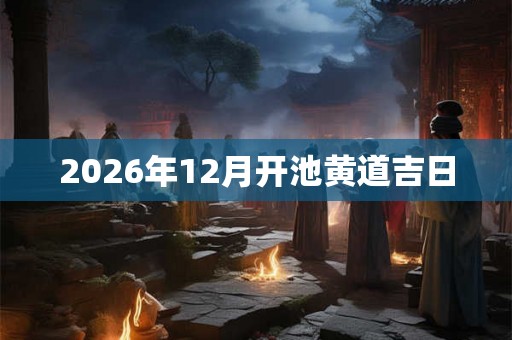2026年12月开池黄道吉日