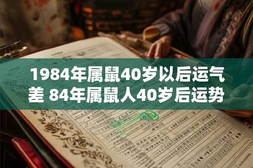 1984年属鼠40岁以后运气差 84年属鼠人40岁后运势走向